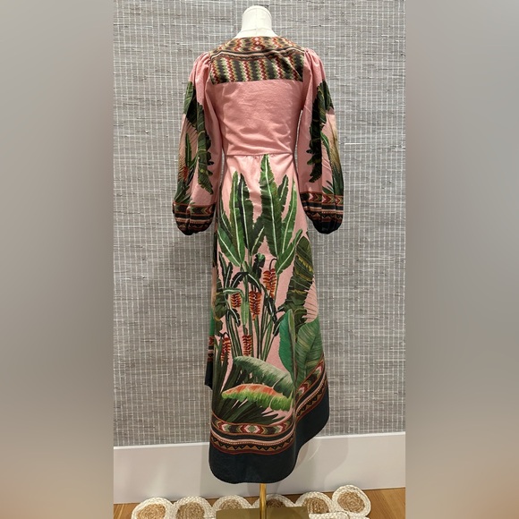 💚 Farm Rio Amazonia Forest Button-front Maxi Dress 💚 - Picture 4 of 8